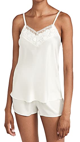 Flora Nikrooz Women's Kylie Charmeuse Cami Set with Lace, Ivory
